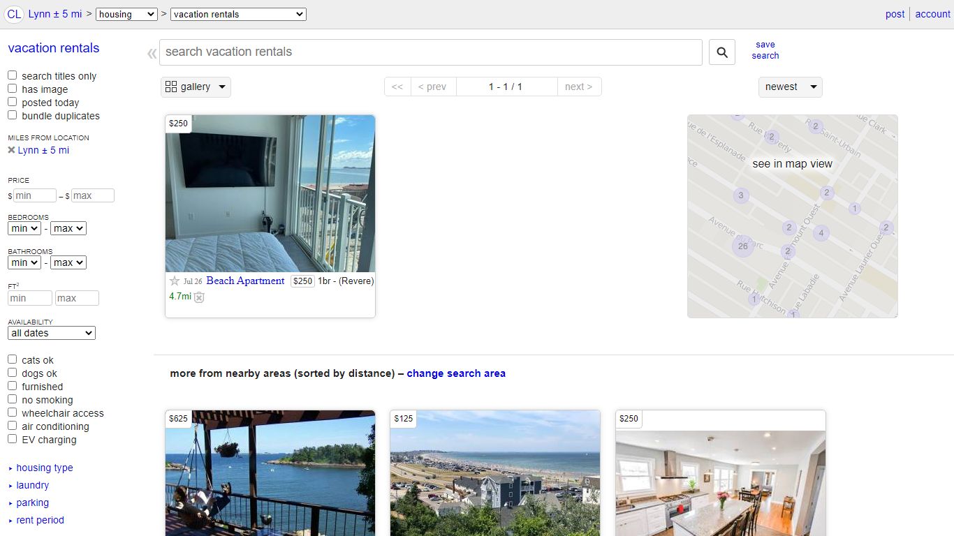 Vacation Rentals near Lynn, MA - craigslist
